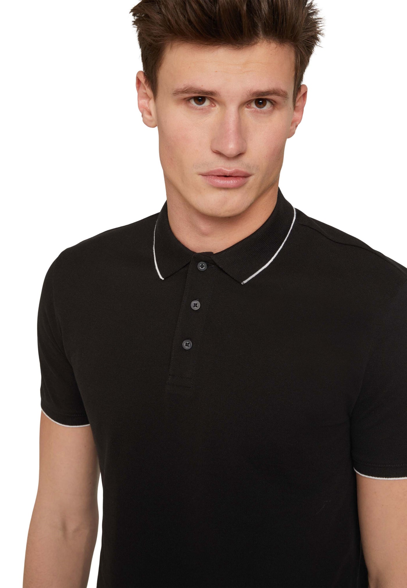 Tom Tailor Denim Male Shirt mit Polokragen und Knopfleiste