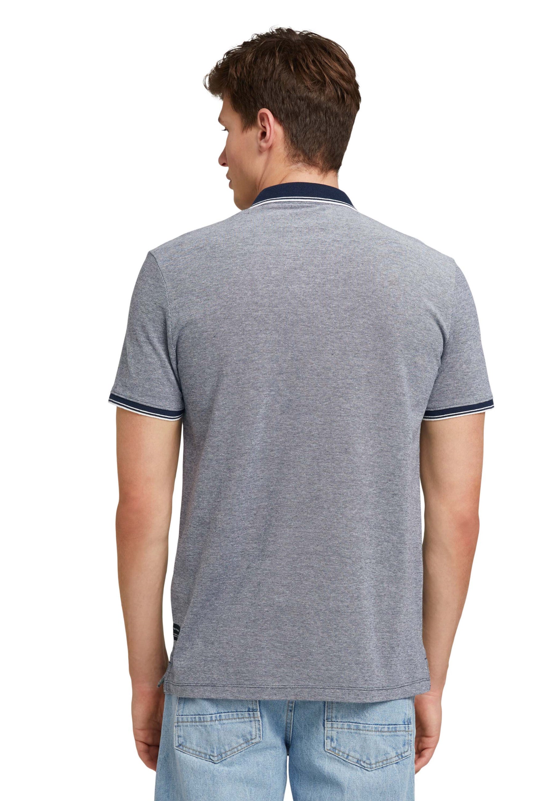 Tom Tailor Denim Male Shirt mit Polokragen und Knopfleiste in Regular Fit