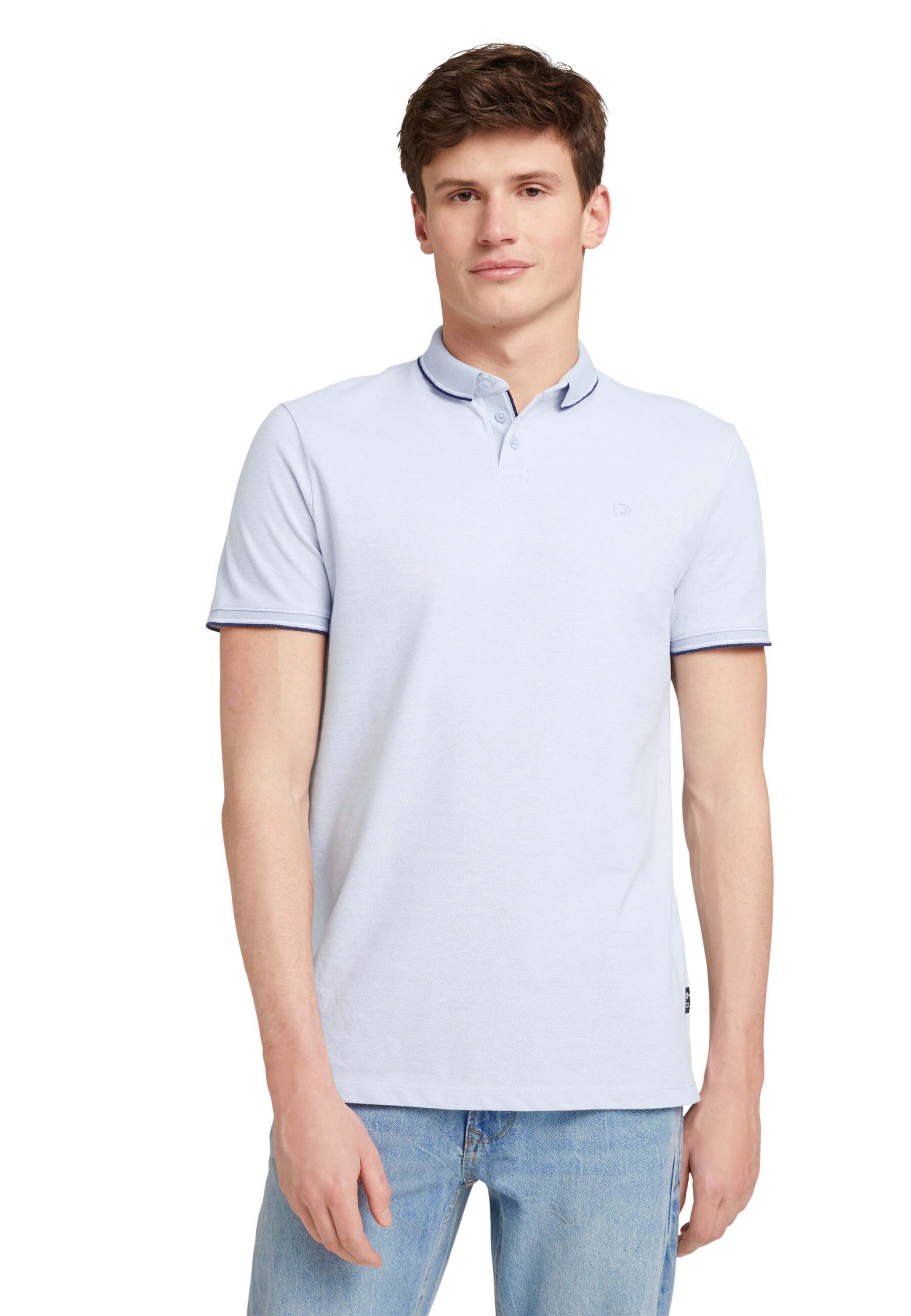 Tom Tailor Denim Male Shirt mit Polokragen und Knopfleiste in Regular Fit