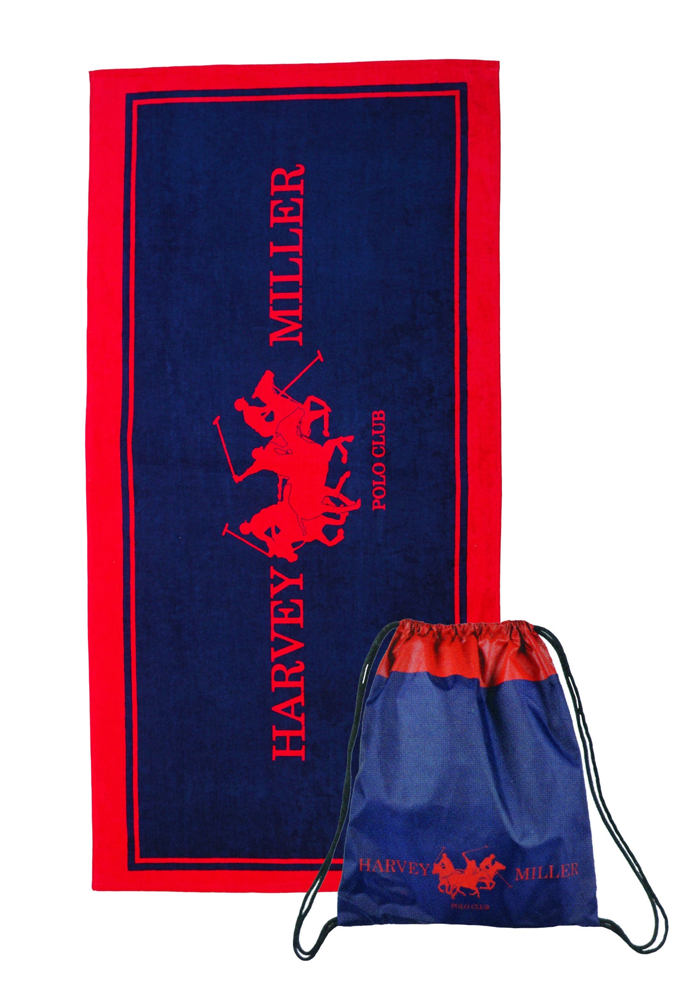 Harvey Miller Beachtowel mit Beutel, Strandtuch, Saunatuch