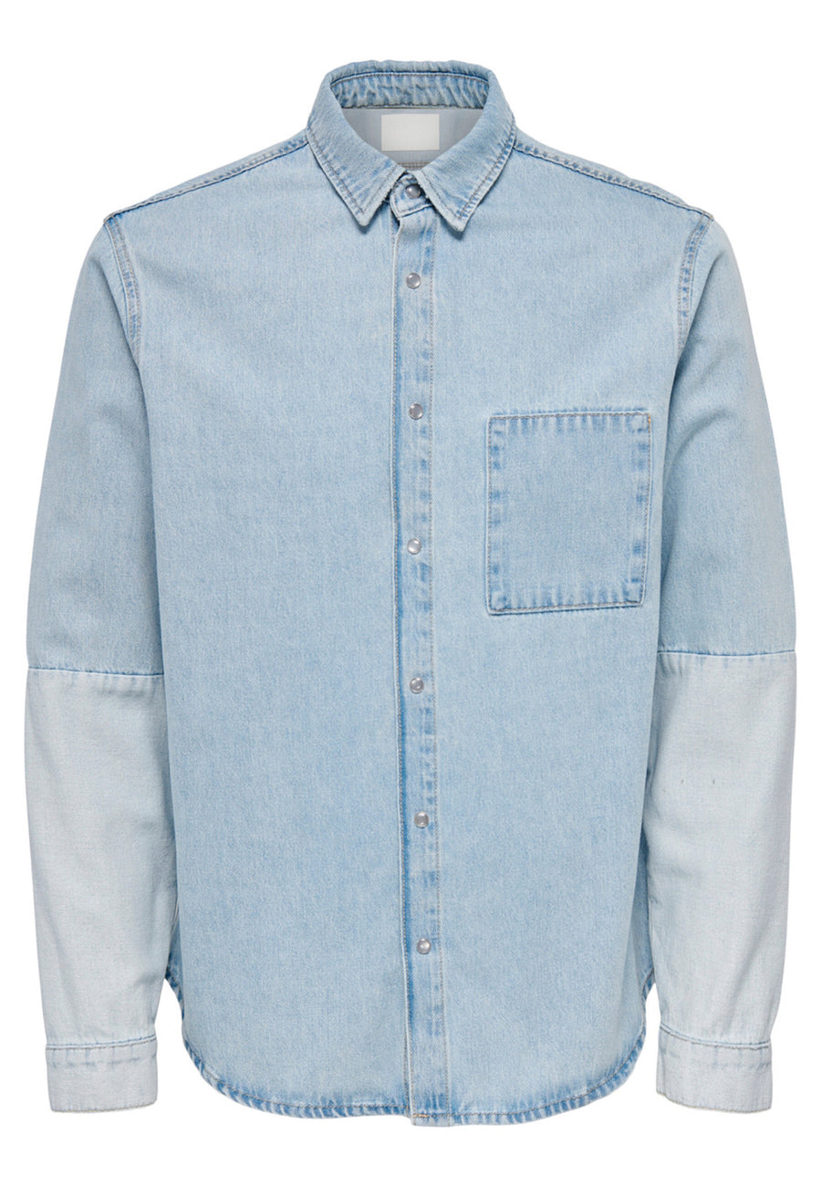 Only & Sons Langarmhemd STORM mit Kentkragen und aufgesetzter Brusttasche in Regular Fit