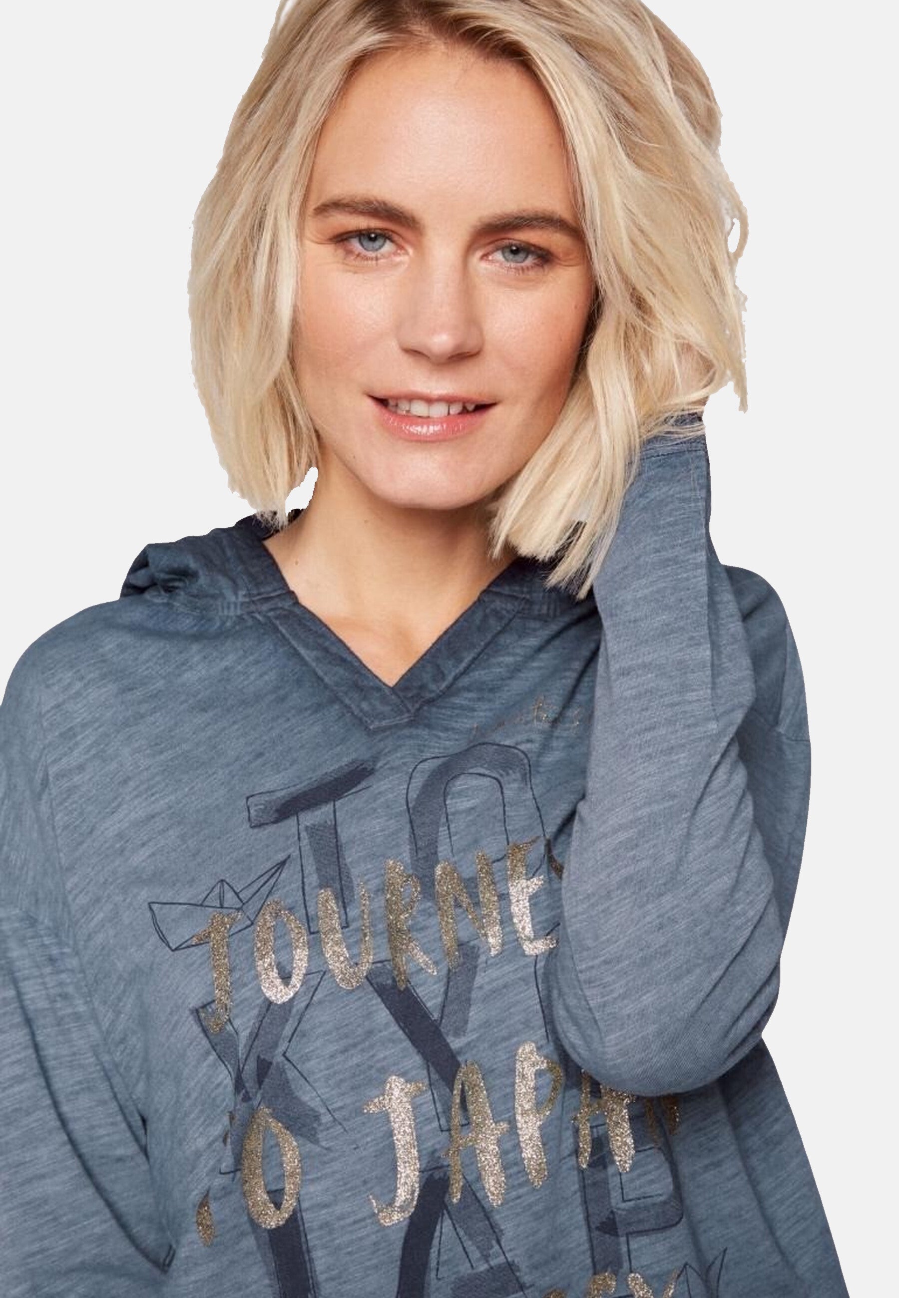 Soccx Konnichiwa Longsleeve mit Kapuze