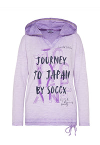 Soccx Konnichiwa Longsleeve mit Kapuze