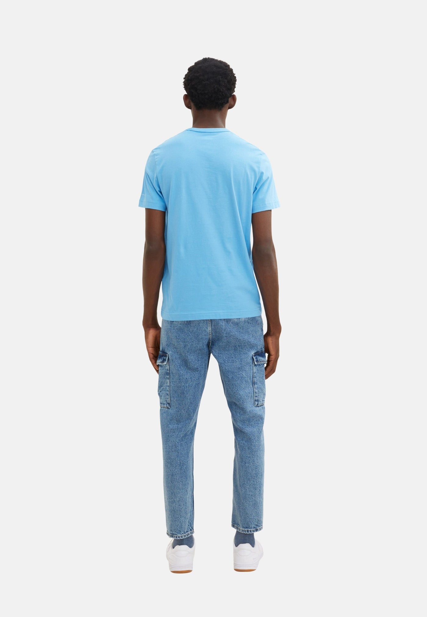 Tom Tailor Unifarbenes Kurzarm T-Shirt mit Rundhalsausschnitt und dezentem Label-Print