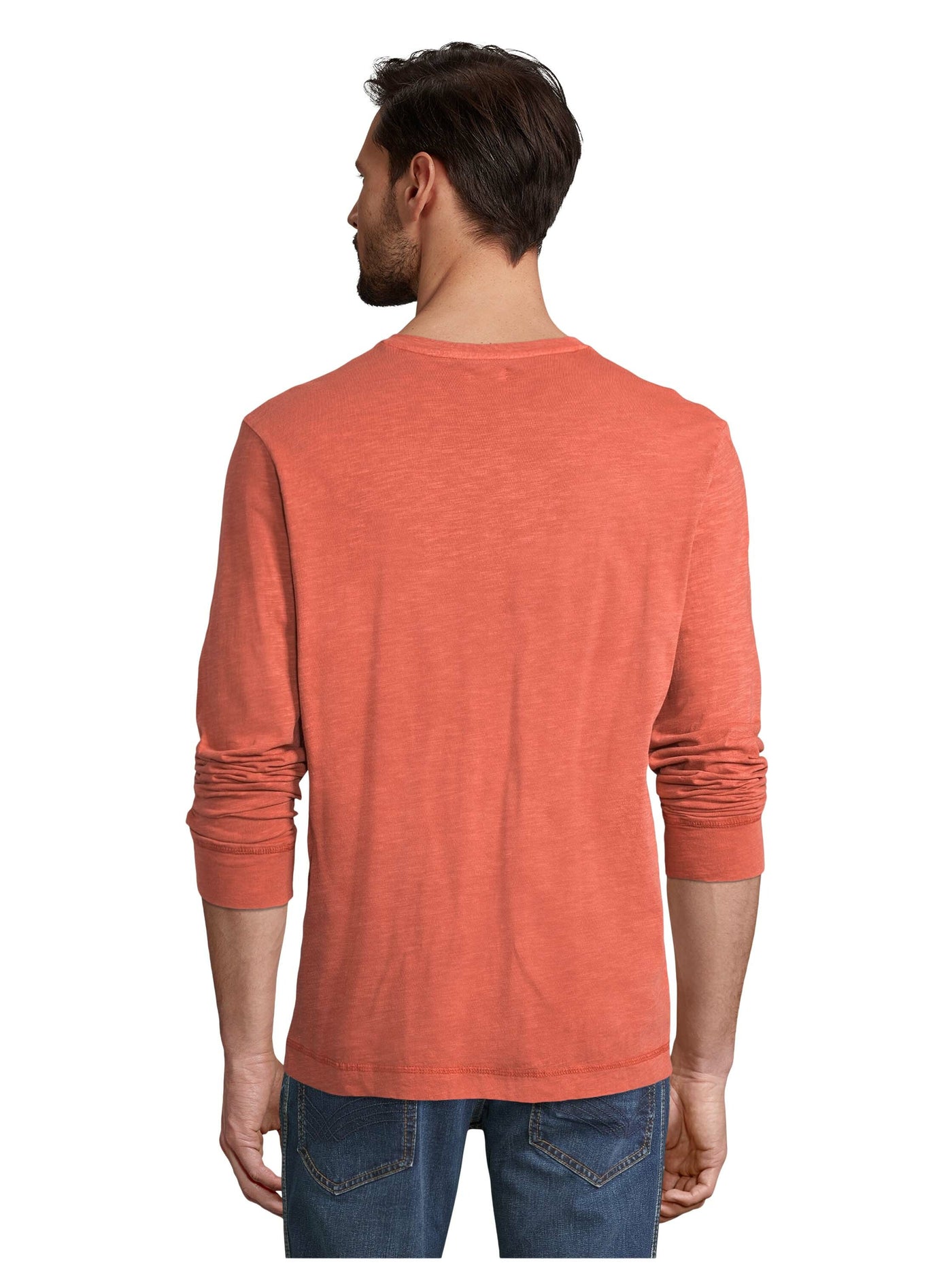 Tom Tailor Langarmshirt mit Print und Henleyausschnitt