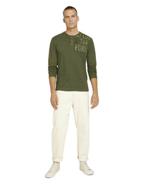 Tom Tailor Langarmshirt mit Print und Henleyausschnitt