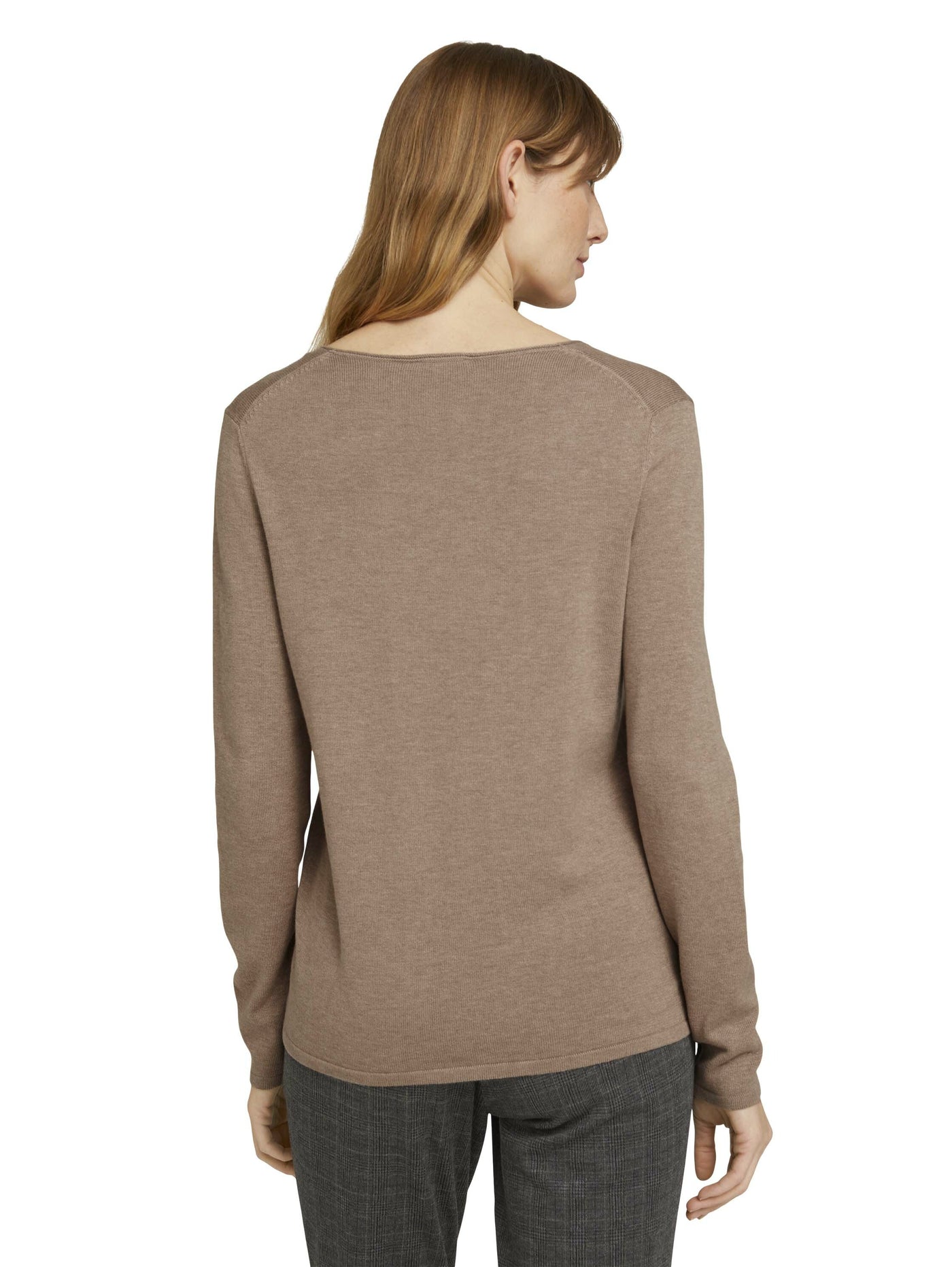 Tom Tailor Langärmliger Pullover mit V-Ausschnitt