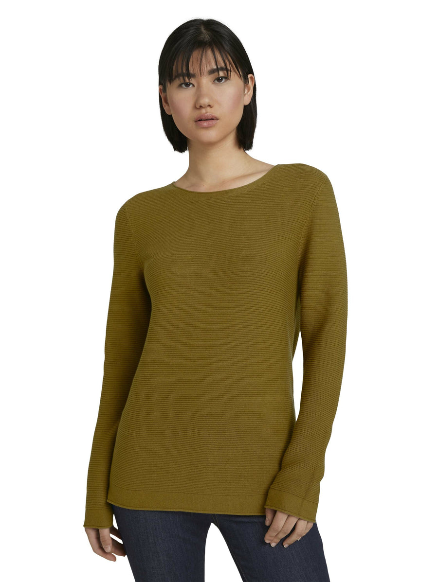 Tom Tailor Strickpullover mit Rundhalsausschnitt