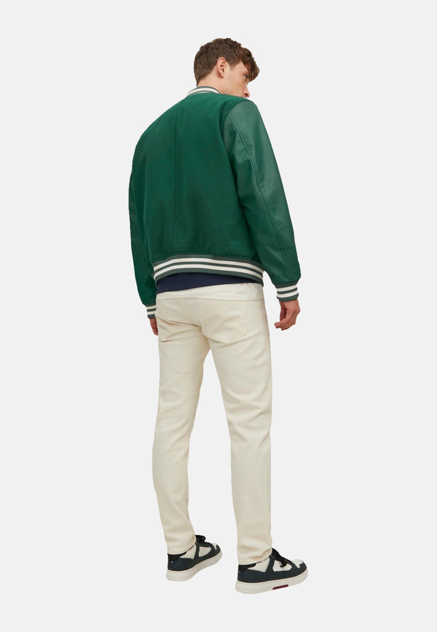 Jack & Jones Baseballjacke COLLEGE BOMBER JACKET mit geknöpfter Vorderseite und praktischen Seitentaschen