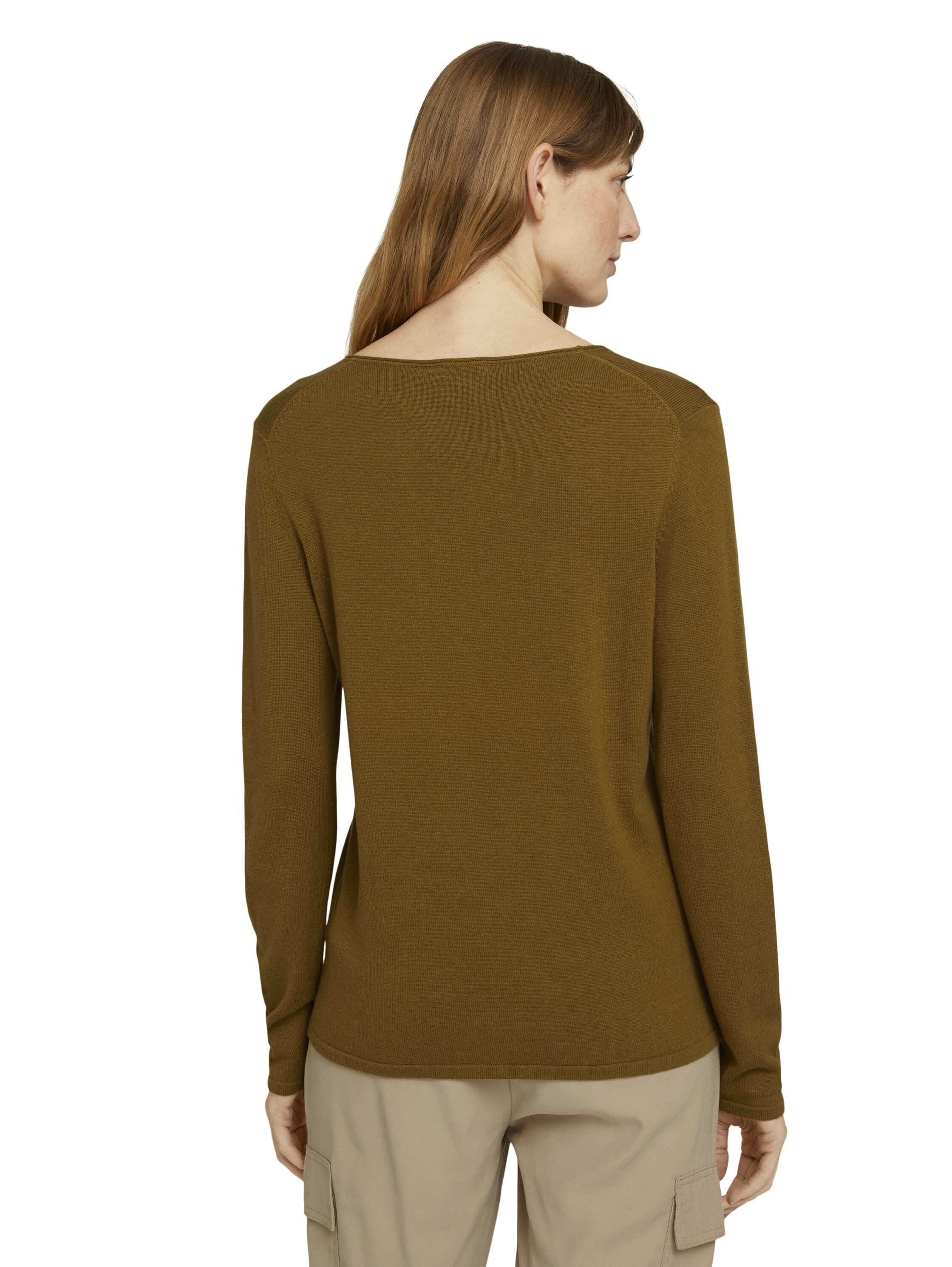 Tom Tailor Langärmliger Pullover mit V-Ausschnitt