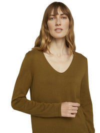 Tom Tailor Langärmliger Pullover mit V-Ausschnitt