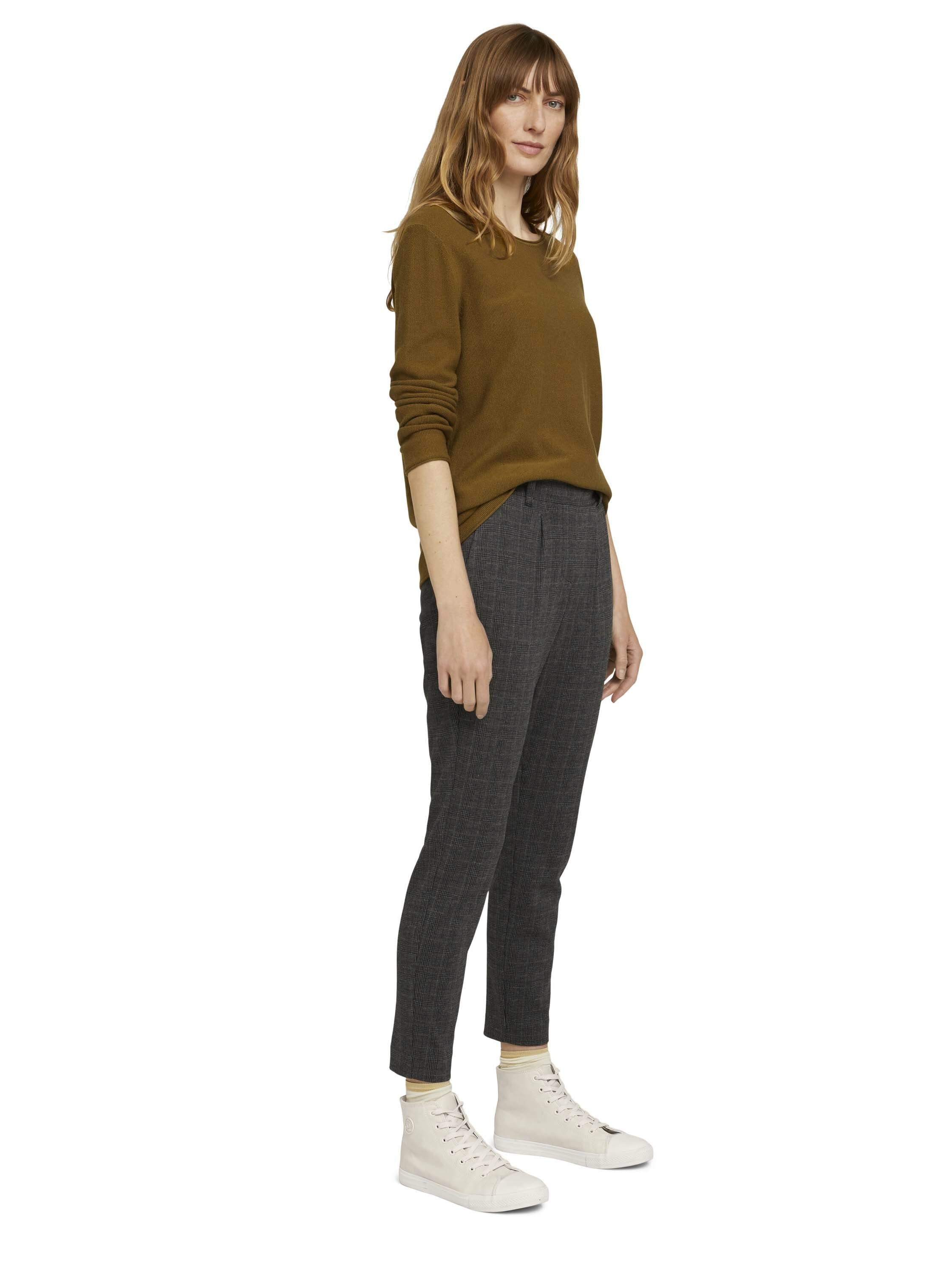 Tom Tailor Strukturierter Pullover mit kurzem Stehkragen