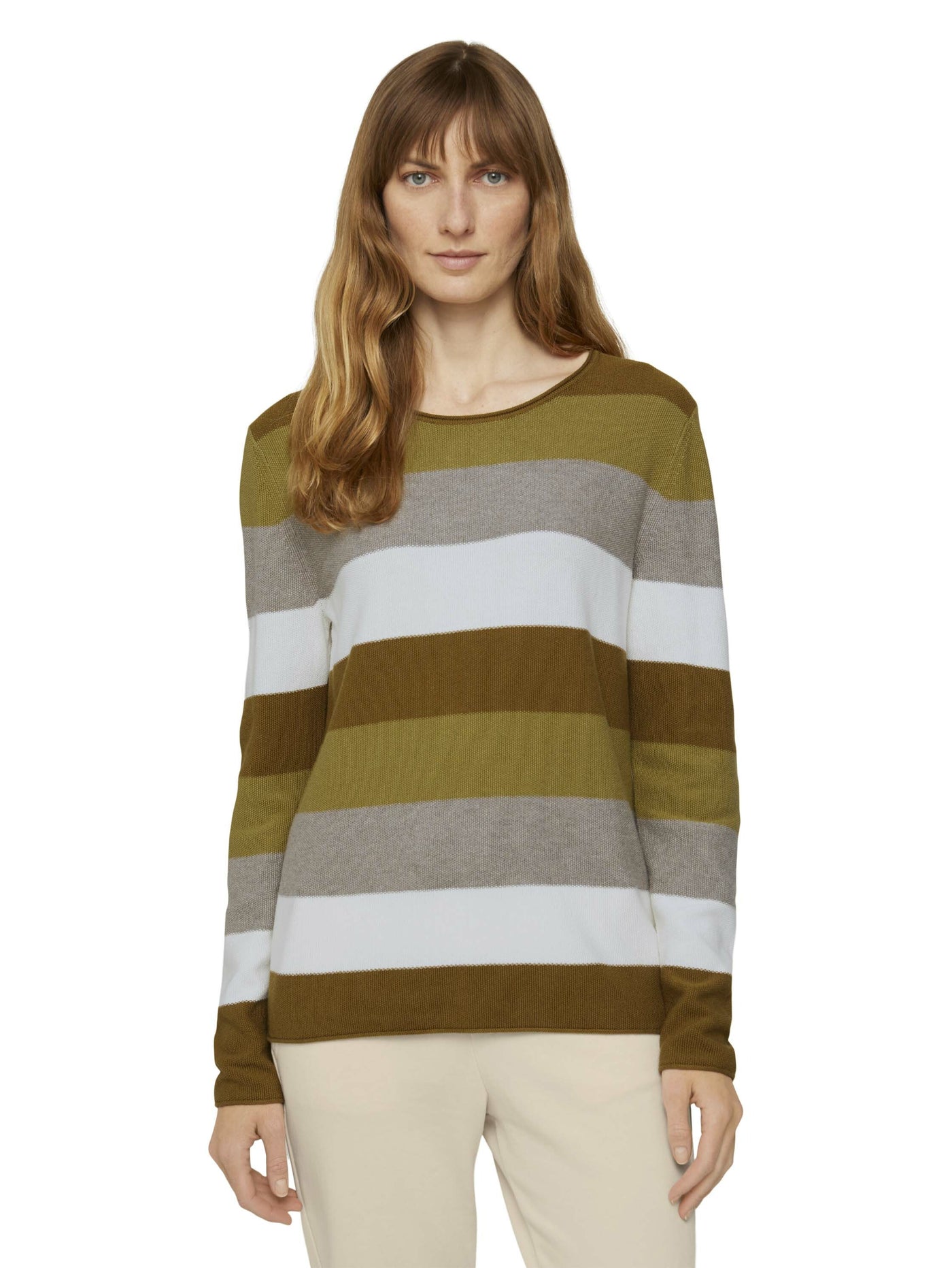 Tom Tailor Strukturierter Pullover mit kurzem Stehkragen