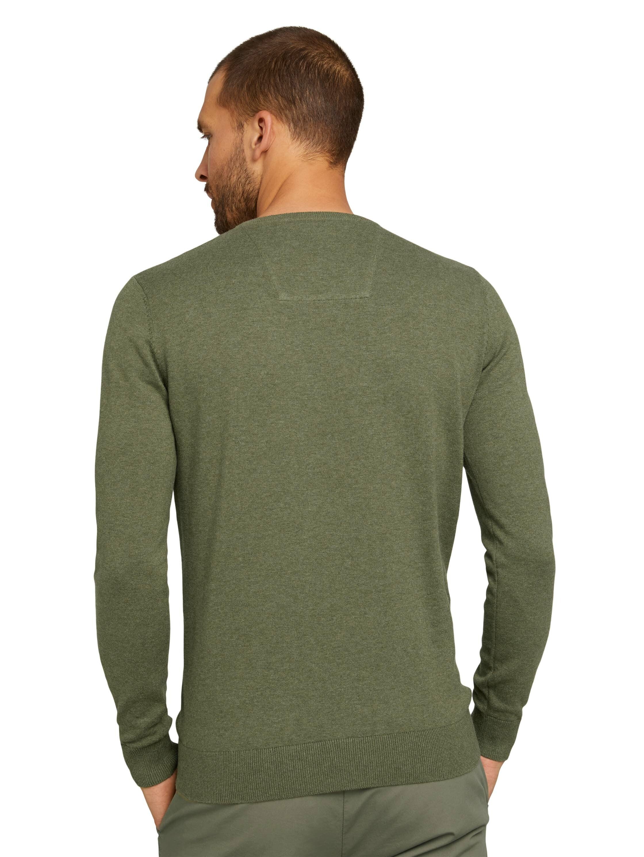 Tom Tailor Melierter Strickpullover Rundhalsausschnitt