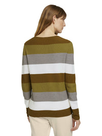 Tom Tailor Strukturierter Pullover mit kurzem Stehkragen