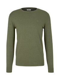 Tom Tailor Melierter Strickpullover Rundhalsausschnitt