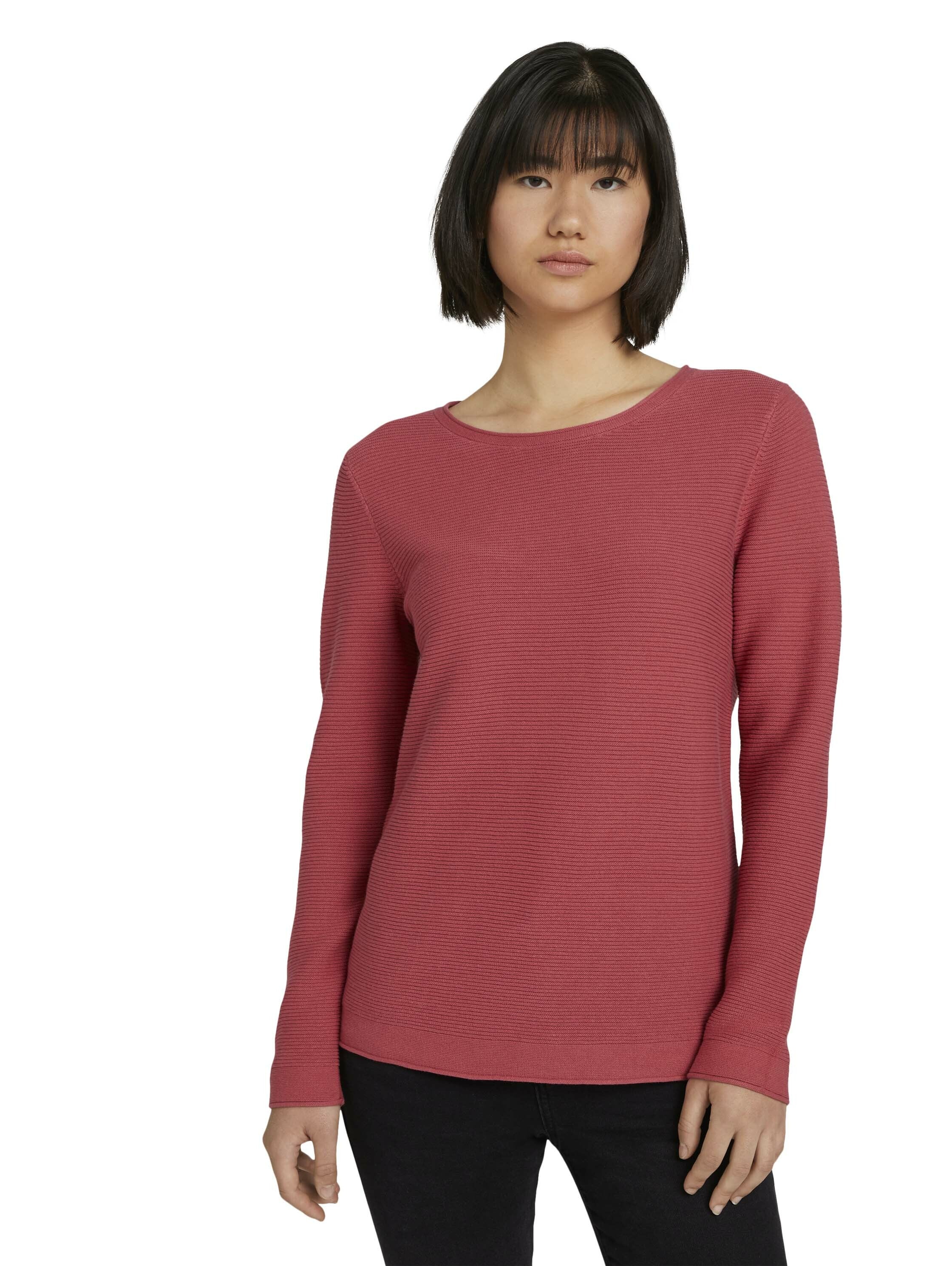 Tom Tailor Strickpullover mit Rundhalsausschnitt