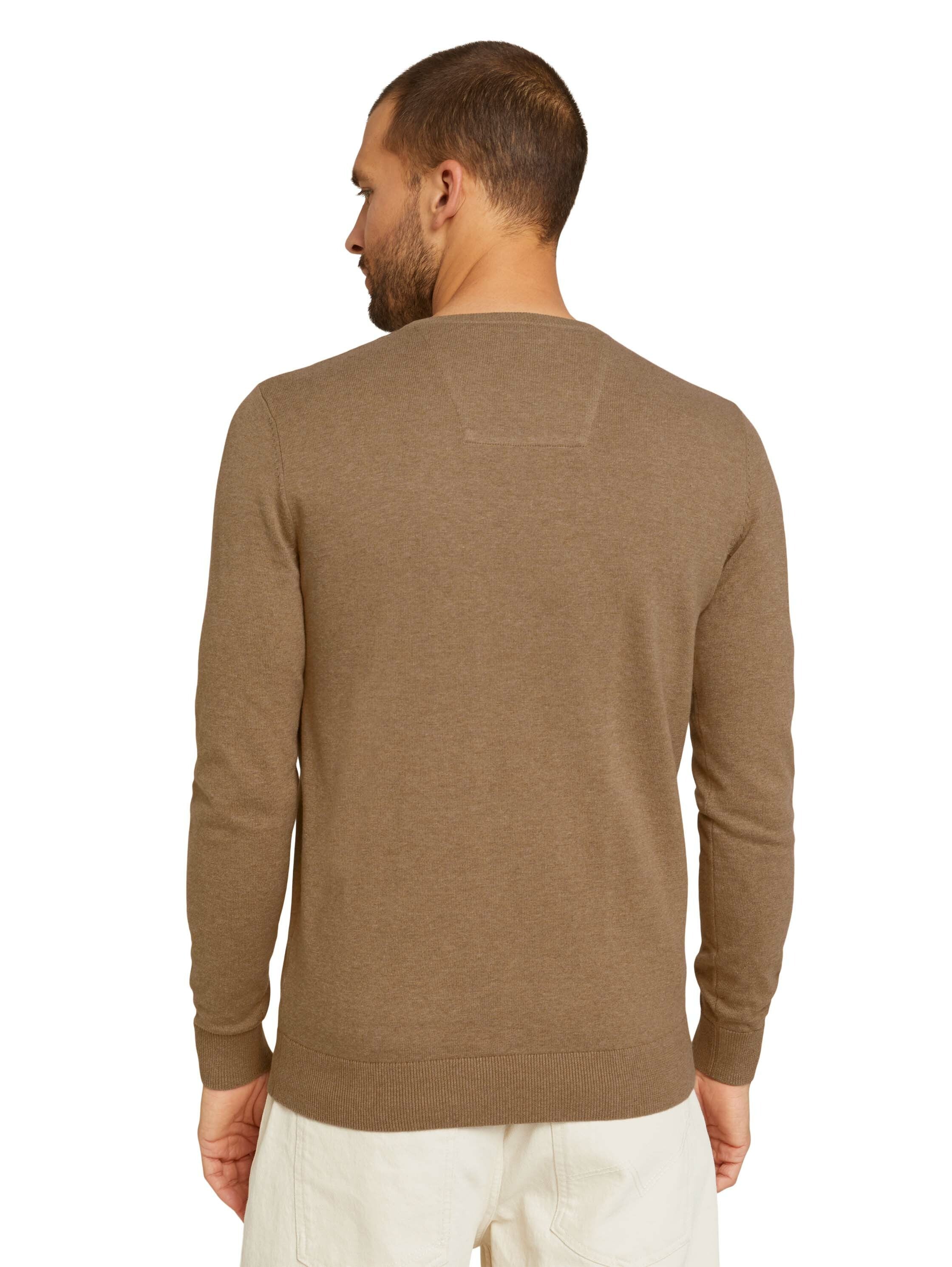 Tom Tailor Melierter Strickpullover Rundhalsausschnitt