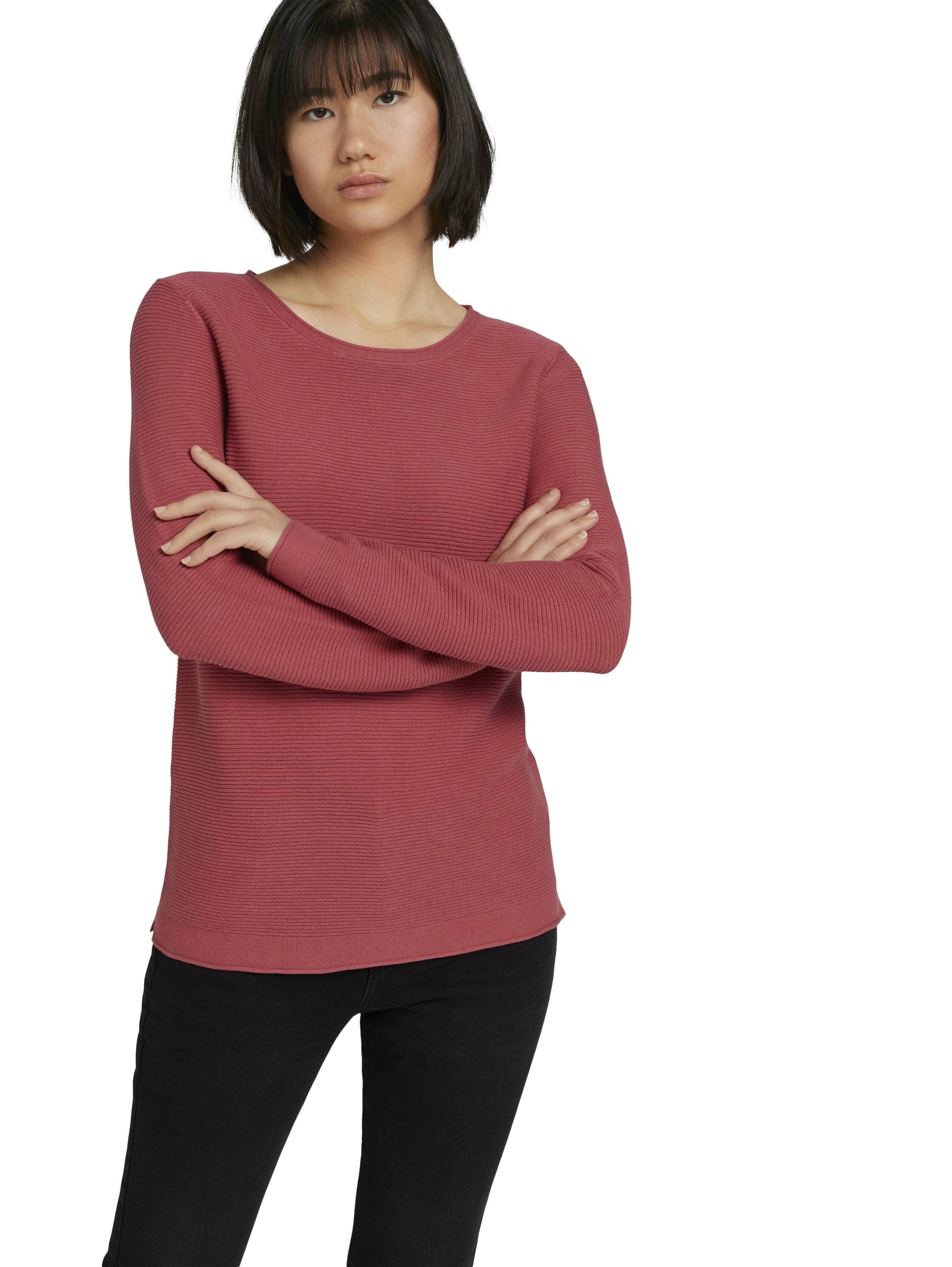 Tom Tailor Strickpullover mit Rundhalsausschnitt