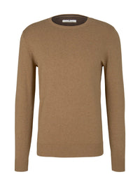 Tom Tailor Melierter Strickpullover Rundhalsausschnitt