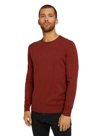 Tom Tailor Melierter Strickpullover Rundhalsausschnitt