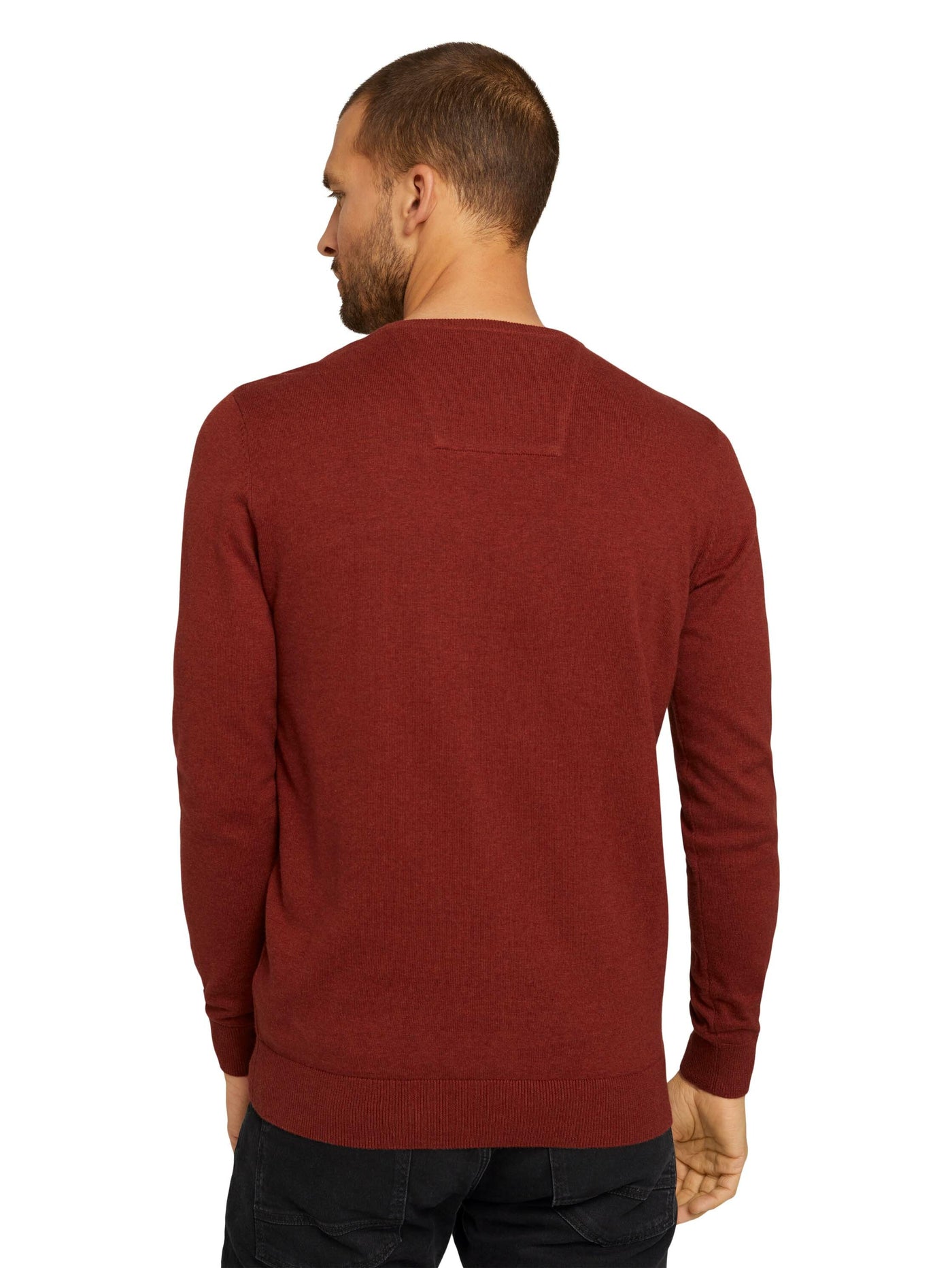 Tom Tailor Melierter Strickpullover Rundhalsausschnitt