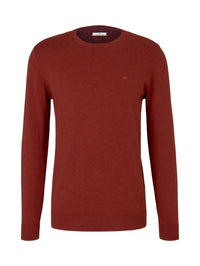 Tom Tailor Melierter Strickpullover Rundhalsausschnitt