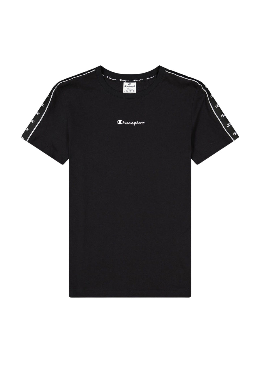 Champion Rundhals-T-Shirt aus Baumwolle mit Logo-Bandeinsatz