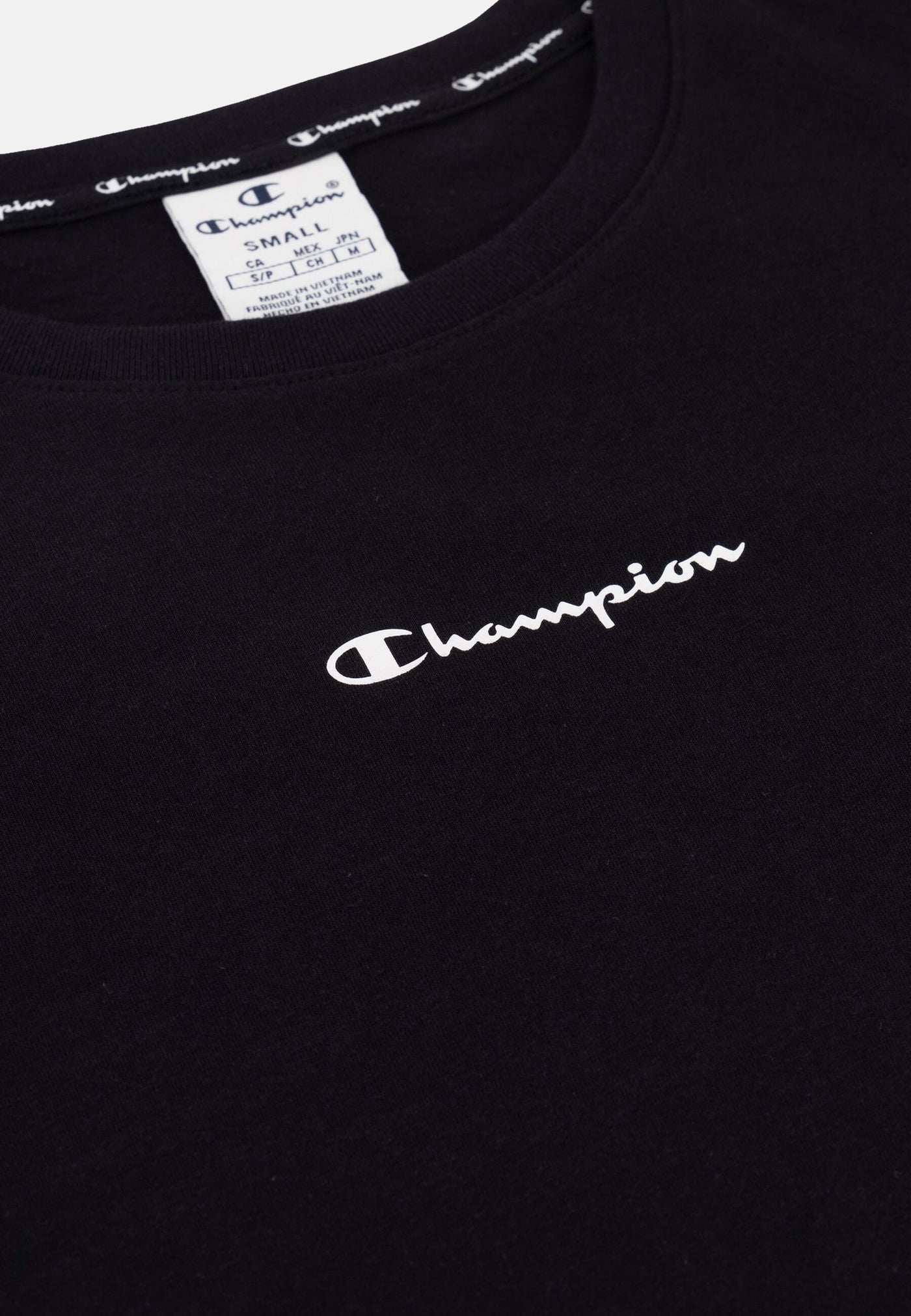 Champion Rundhals-T-Shirt aus Baumwolle mit Logo-Bandeinsatz