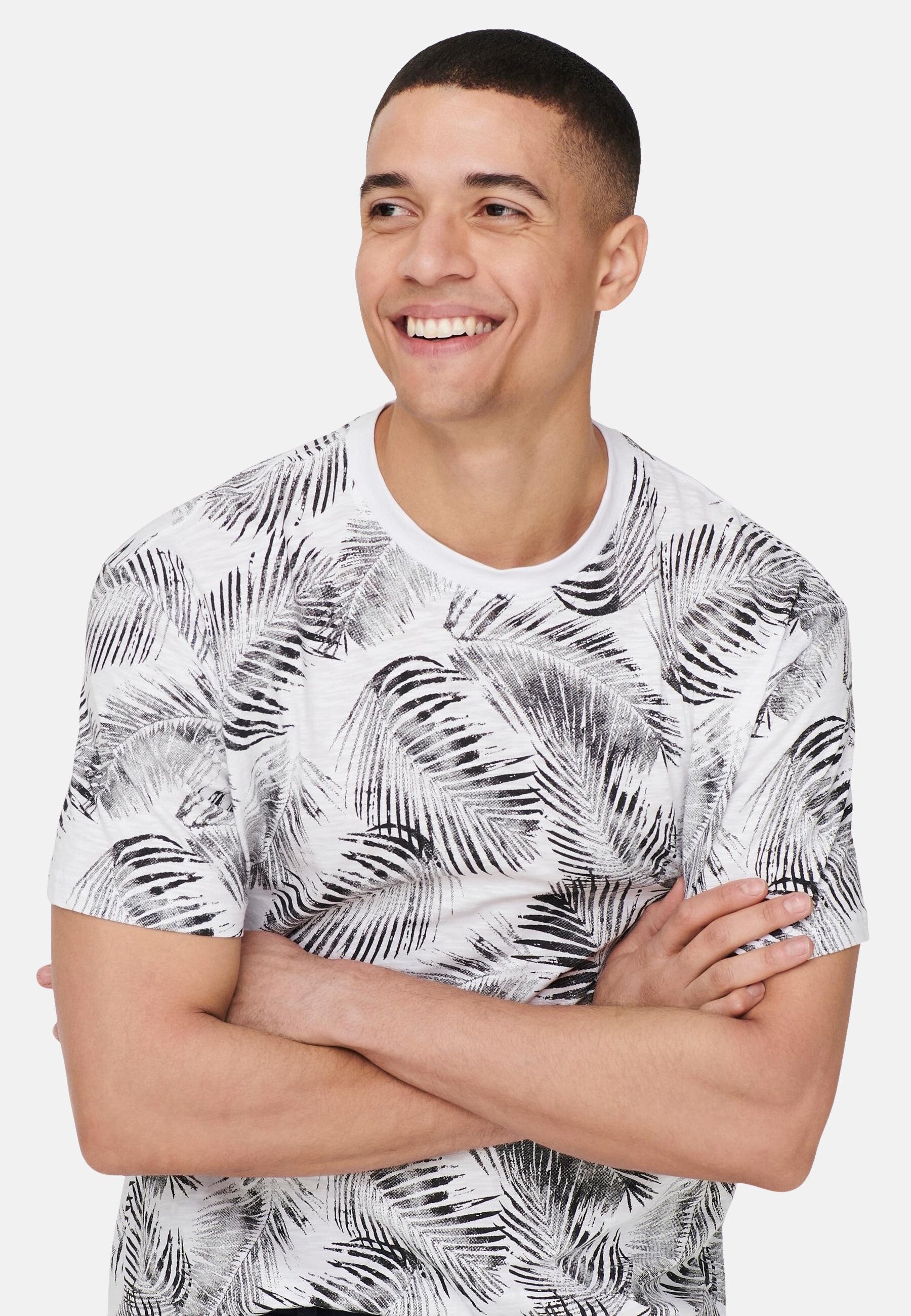 Only & Sons Perry Life Reg Leaf AOP Kurzarmshirt