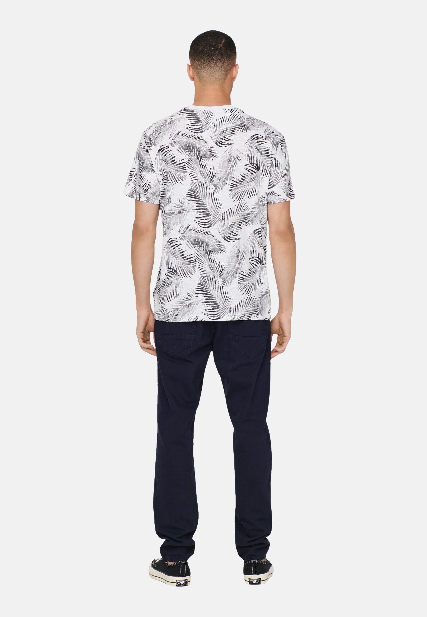 Only & Sons Perry Life Reg Leaf AOP Kurzarmshirt