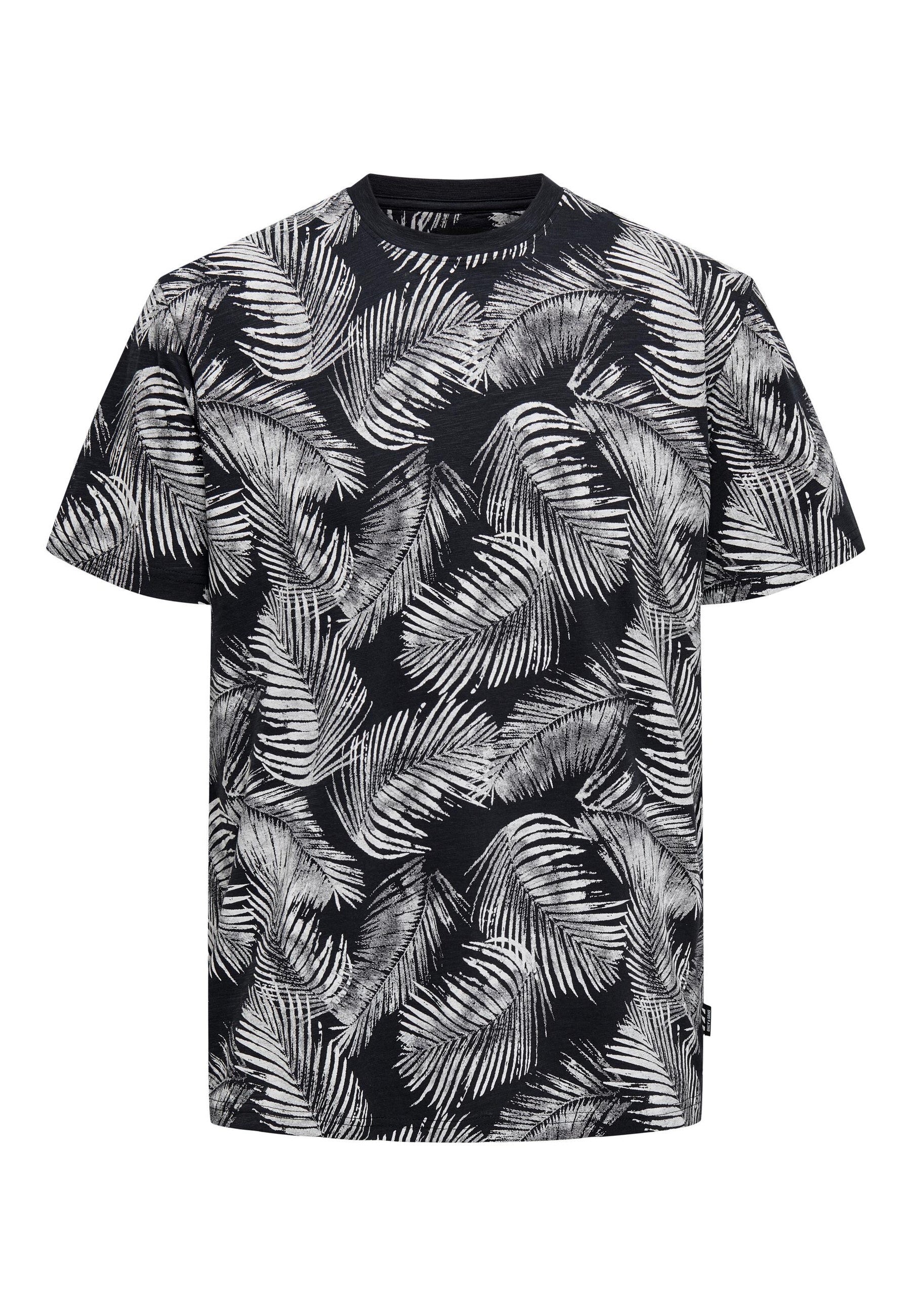 Only & Sons Perry Life Reg Leaf AOP Kurzarmshirt