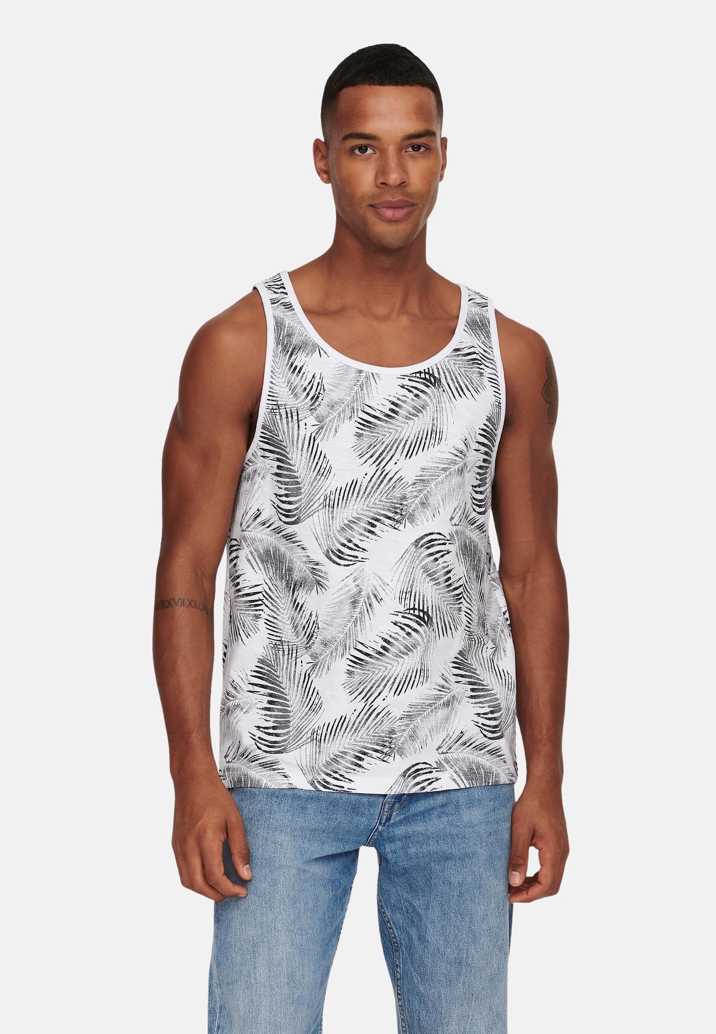 Only & Sons Perry Life Reg Leaf ärmelloses Shirt