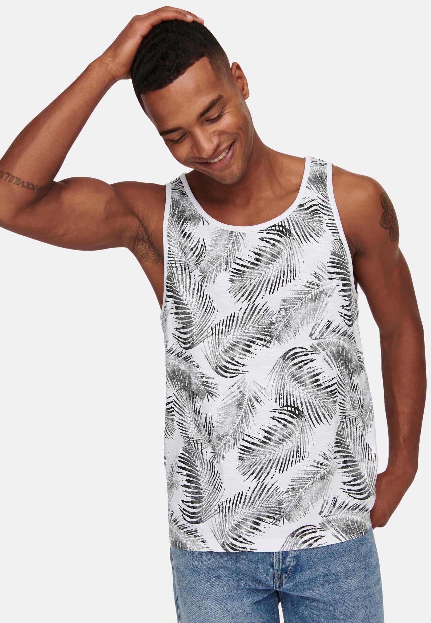 Only & Sons Perry Life Reg Leaf ärmelloses Shirt