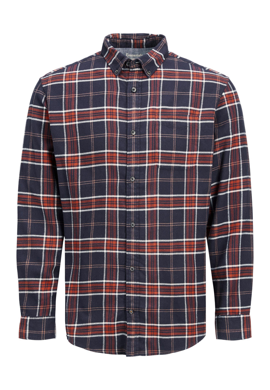 Jack & Jones Classic Langarmhemd halbe Knopfleiste