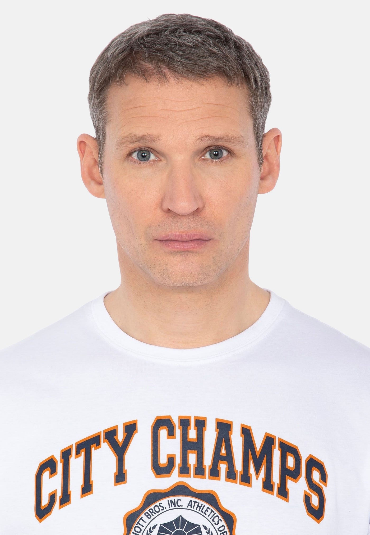 Schott Kurzarmshirt mit Rundhalsausschnitt und Front-Print