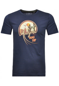Ragman Rundhals-T-Shirt aus Baumwolle mit Print