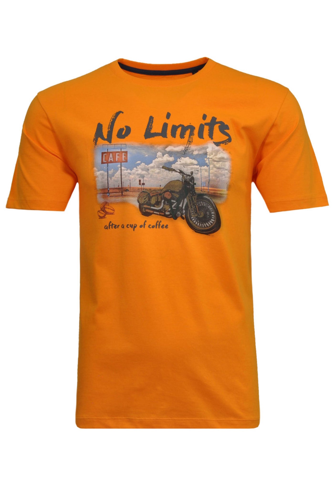 Ragman Rundhals-T-Shirt aus Baumwolle mit Print
