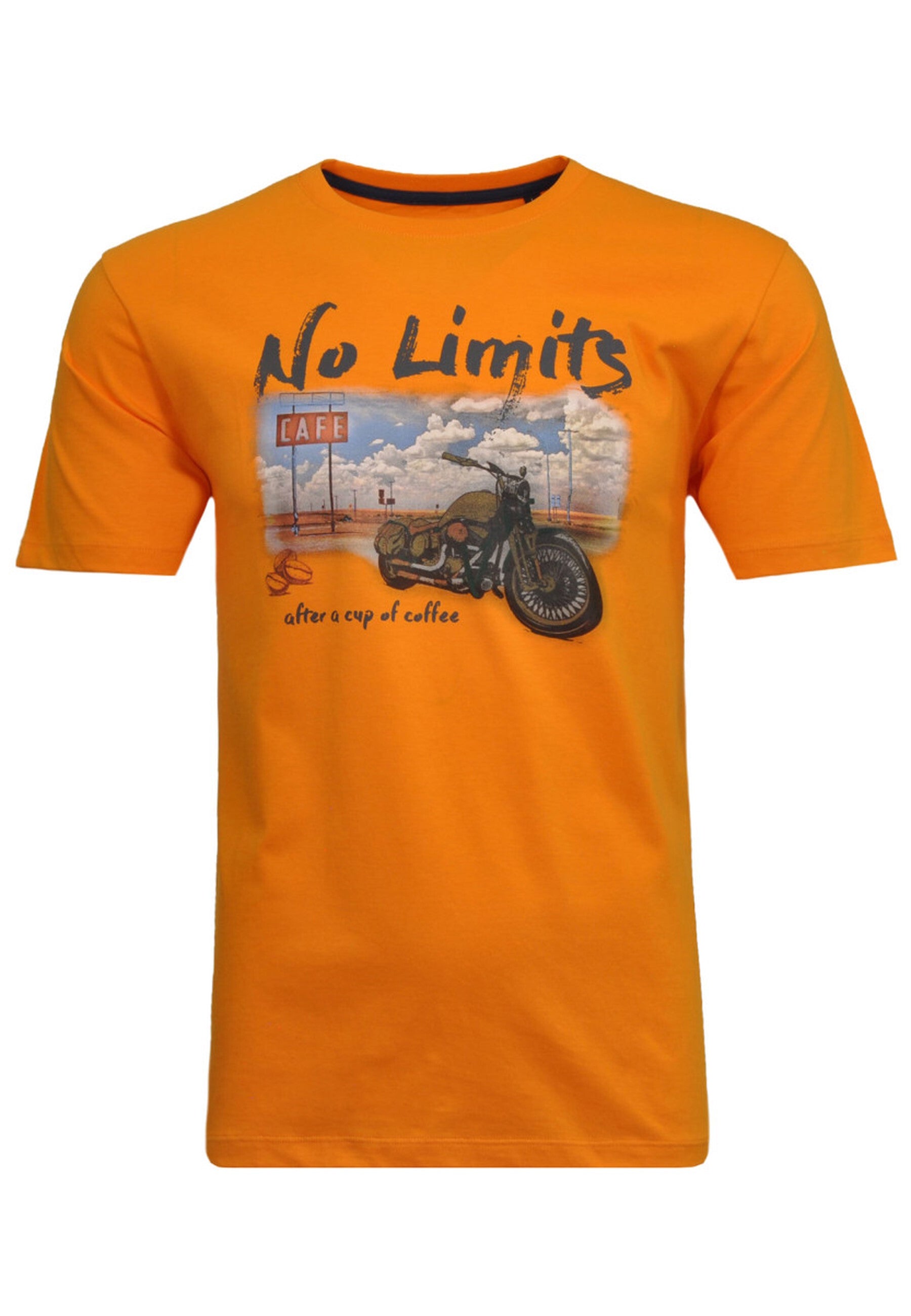 Ragman Rundhals-T-Shirt aus Baumwolle mit Print