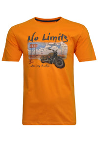 Ragman Rundhals-T-Shirt aus Baumwolle mit Print