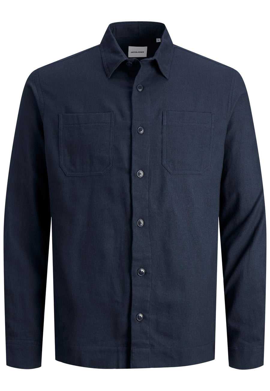Jack & Jones Unifarbenes Langarmhemd LOGAN AUTUMN SOLID SHIRT mit Hemdkragen in Komfort Fit