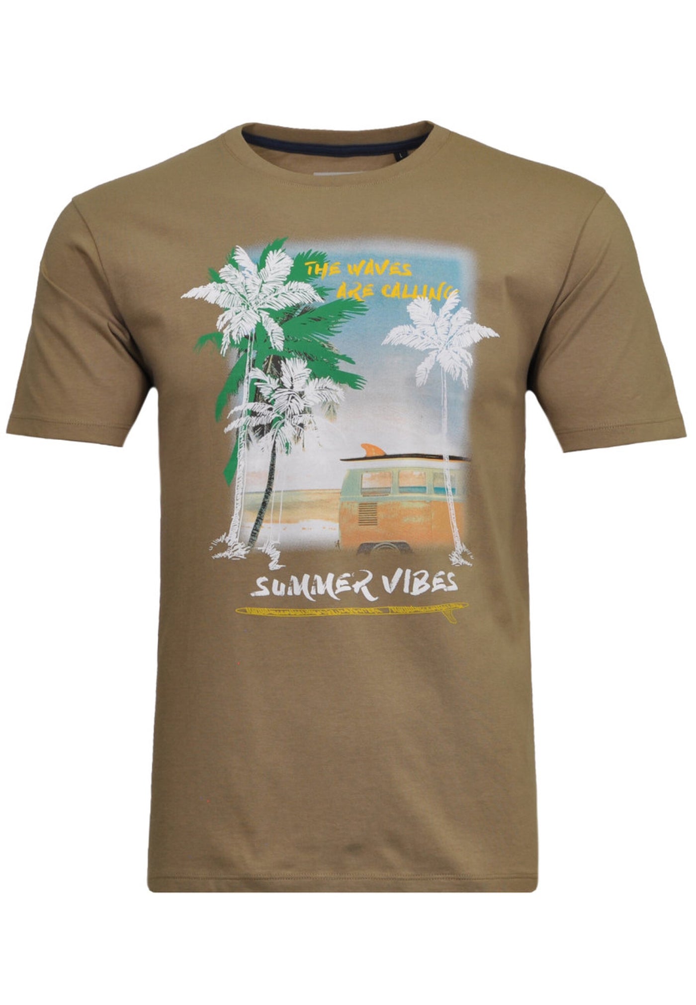 Ragman Rundhals-T-Shirt aus Baumwolle mit Print