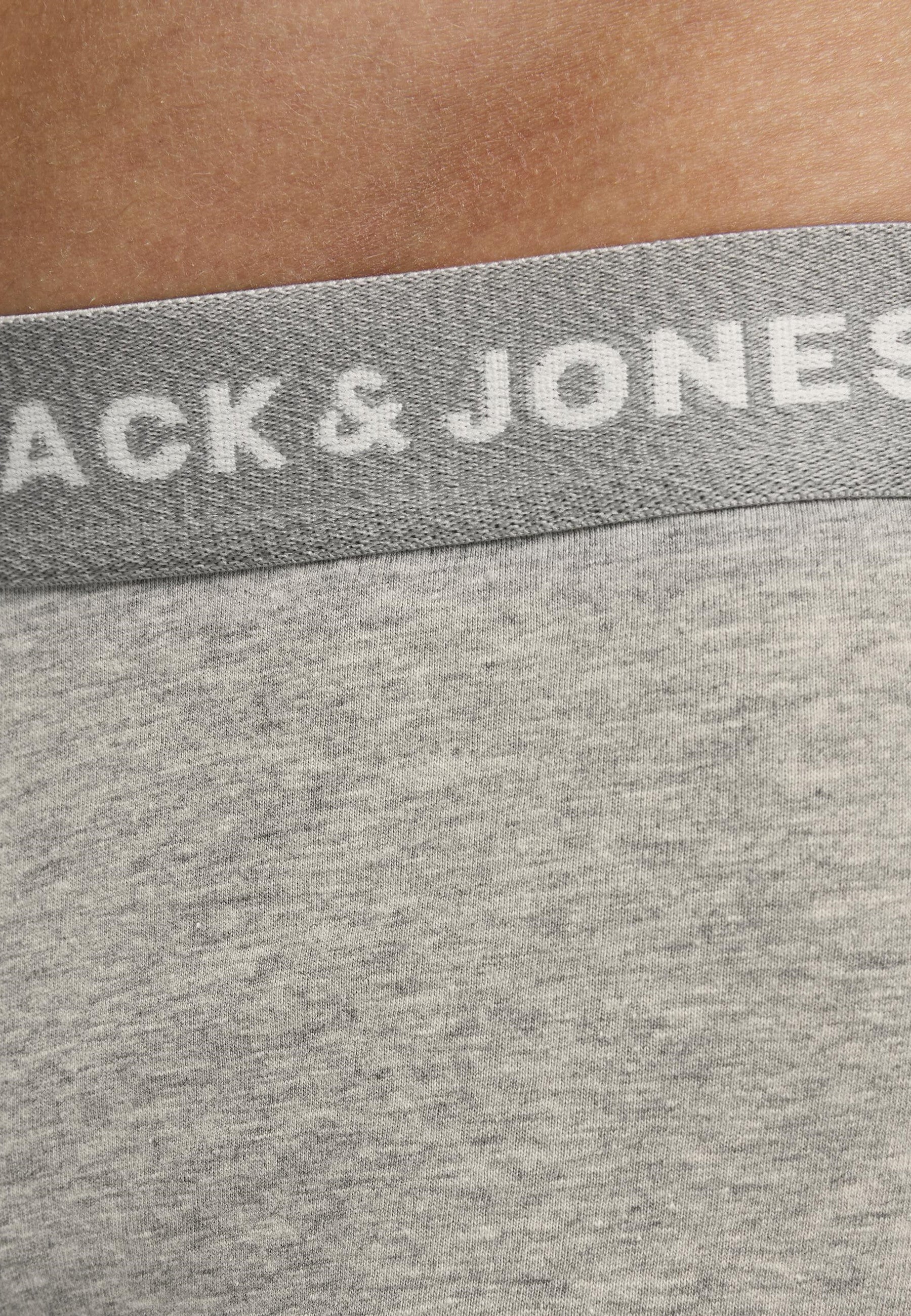 Jack & Jones Boxershorts BASIC PLAIN im 5 Pack mit elastischem Bund und Logoprint