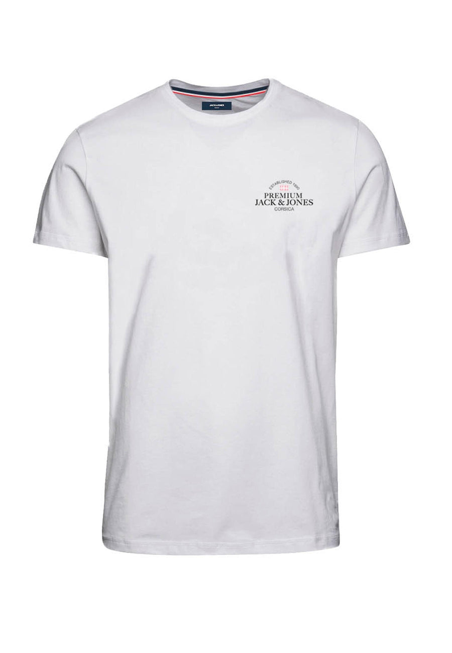 Jack & Jones Kurzarmshirt BLUKEY TEE SS mit Rundhalsausschnitt und Logoschriftzug