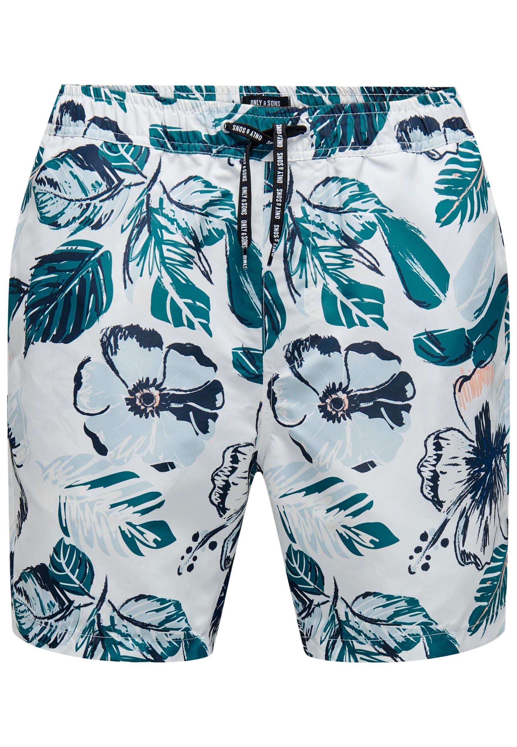 Only & Sons Badeshorts ONSTHOR SWIM MID FLOWER mit Tunnelzug und Alloverprint