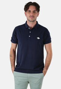 DEELUXE Unifarbenes Kurzarm-T-Shirt PLAYING mit Polokragen und Knopfleiste in normaler Passform