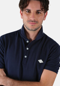 DEELUXE Unifarbenes Kurzarm-T-Shirt PLAYING mit Polokragen und Knopfleiste in normaler Passform