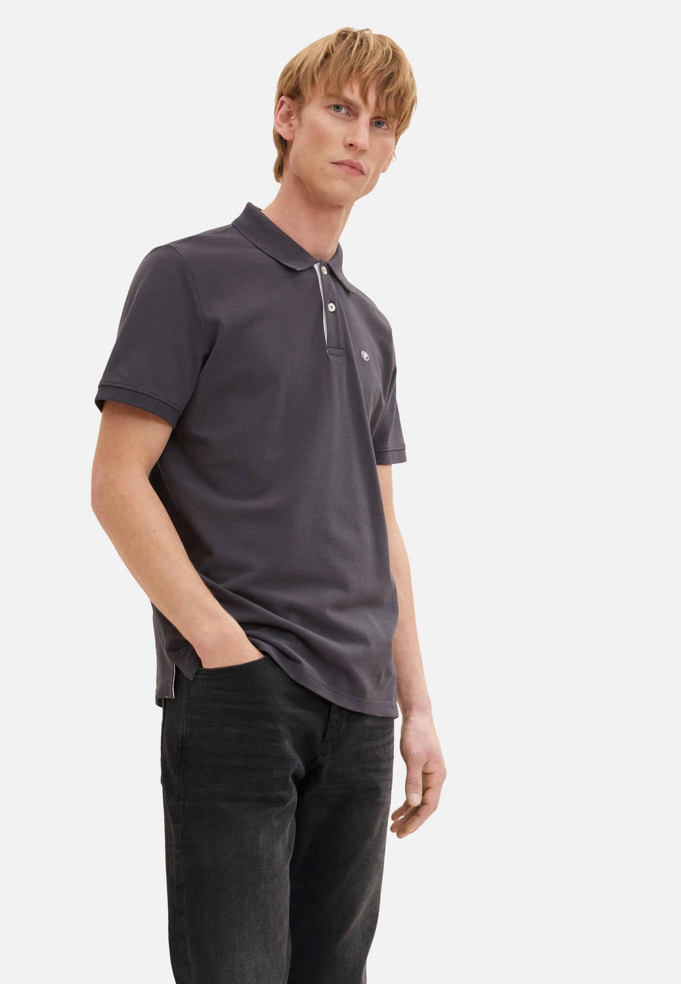 Tom Tailor Basic Polo Kurzarmshirt mit Logo-Stickerei