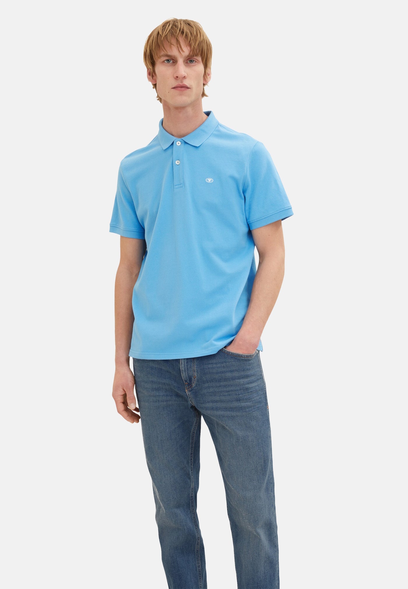 Tom Tailor Basic Polo Kurzarmshirt mit Logo-Stickerei