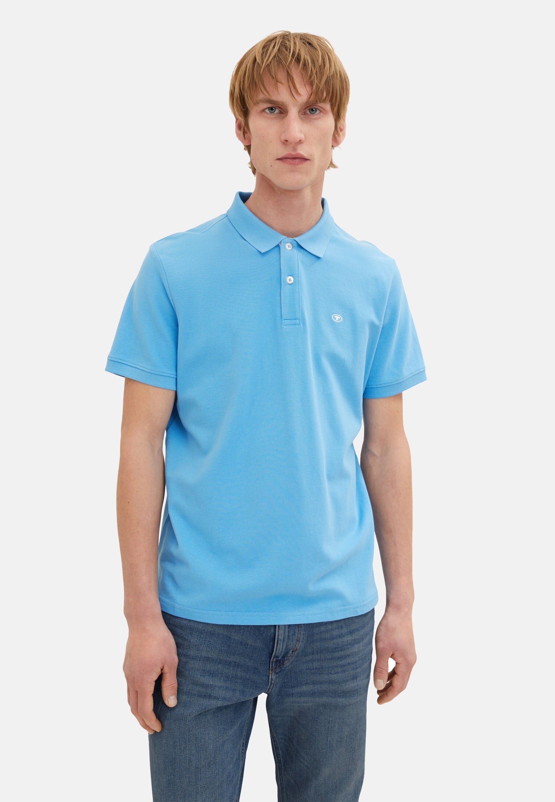 Tom Tailor Basic Polo Kurzarmshirt mit Logo-Stickerei